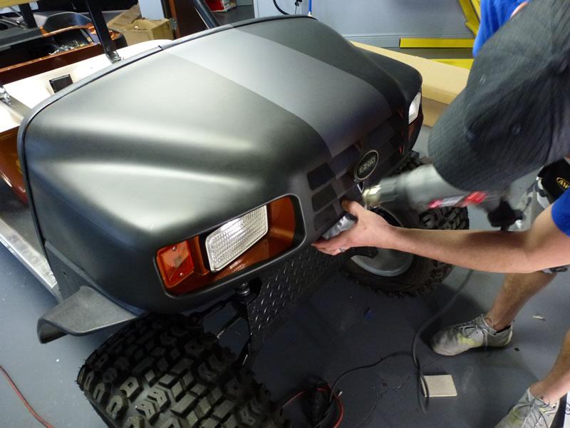ART Golf Cart Matte Black Wrap