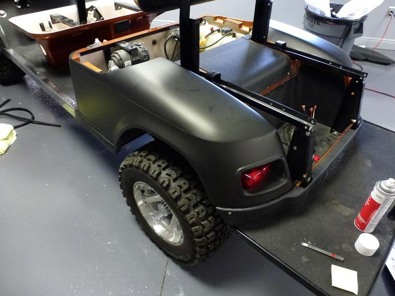 ART Golf Cart Matte Black Wrap