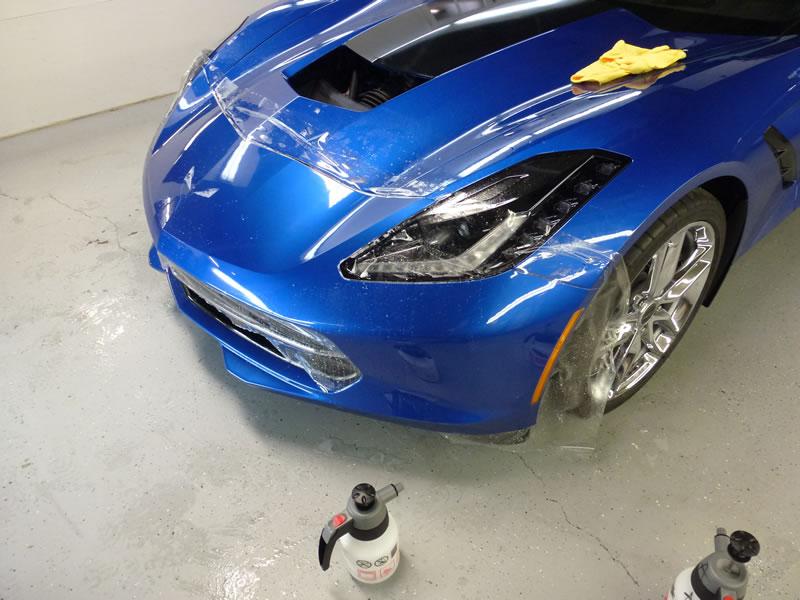 2014 Blue Corvette Full Car Clear Bra