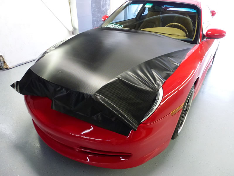 Porsche 911 Carbon Fiber Hood Wrap