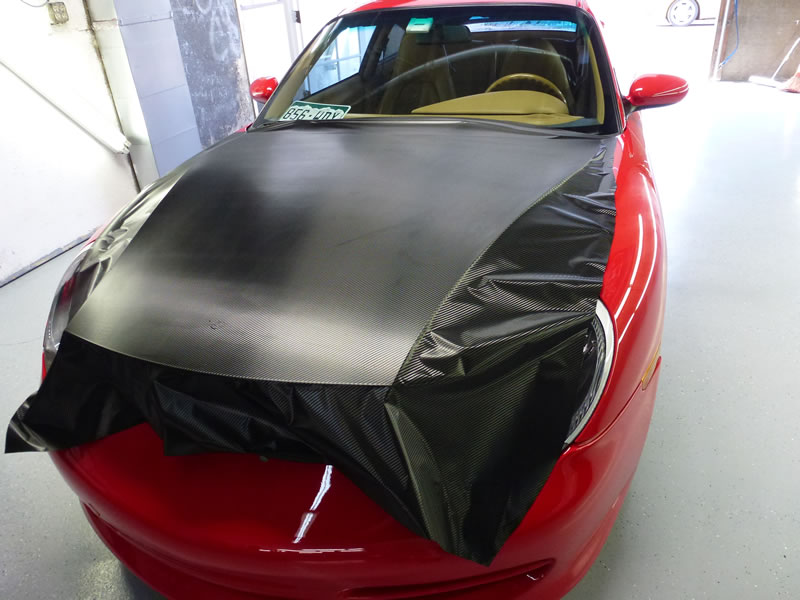 Porsche 911 Carbon Fiber Hood Wrap