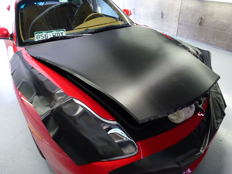 Porsche 911 Carbon Fiber Hood Wrap