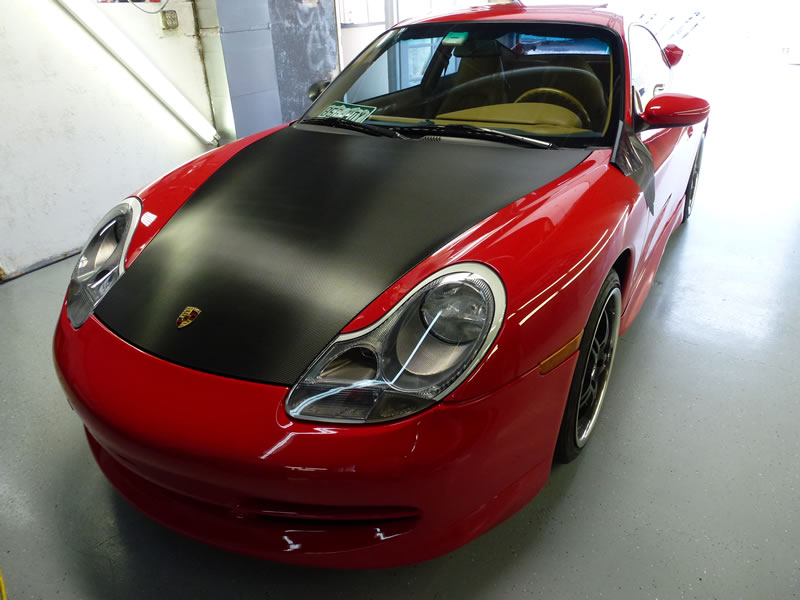 Porsche 911 Carbon Fiber Hood Wrap