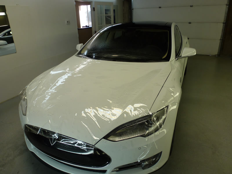 Tesla model S Full Wrap XPEL Ultimate - White