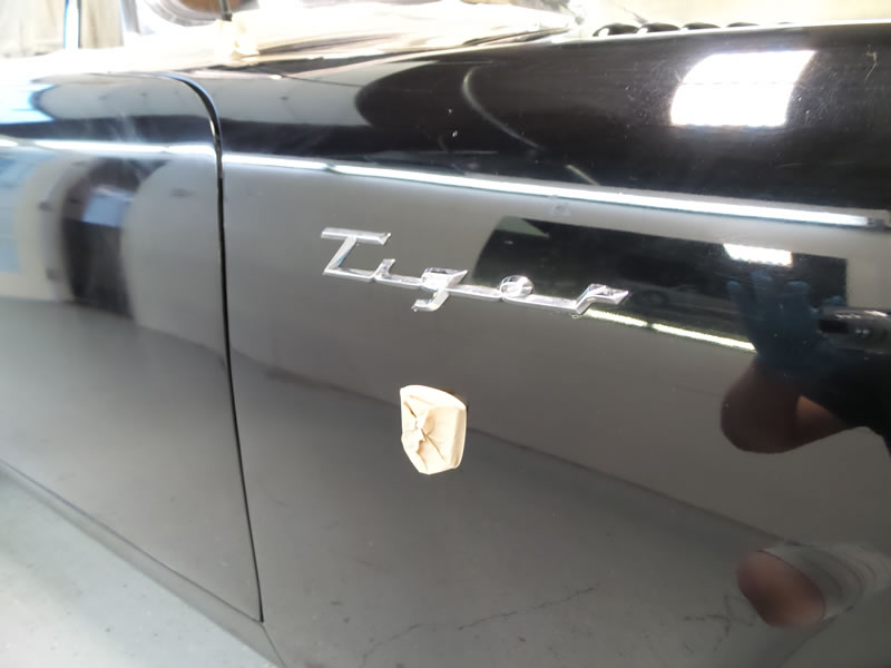 Sunbeam Tiger detail with paint correction