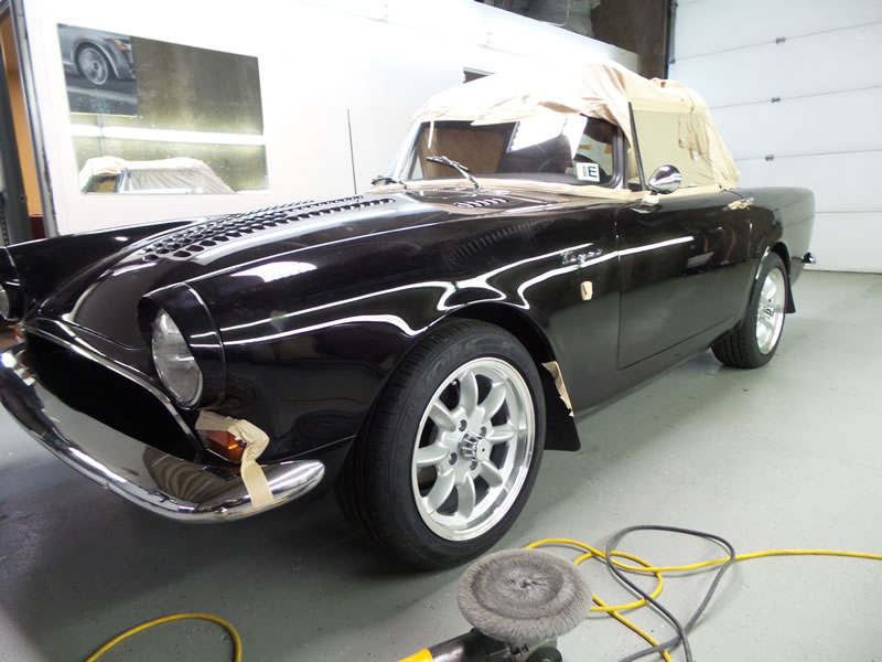 Sunbeam Tiger detail with paint correction