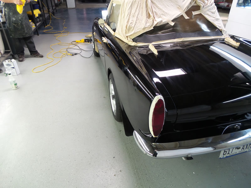 Sunbeam Tiger detail with paint correction