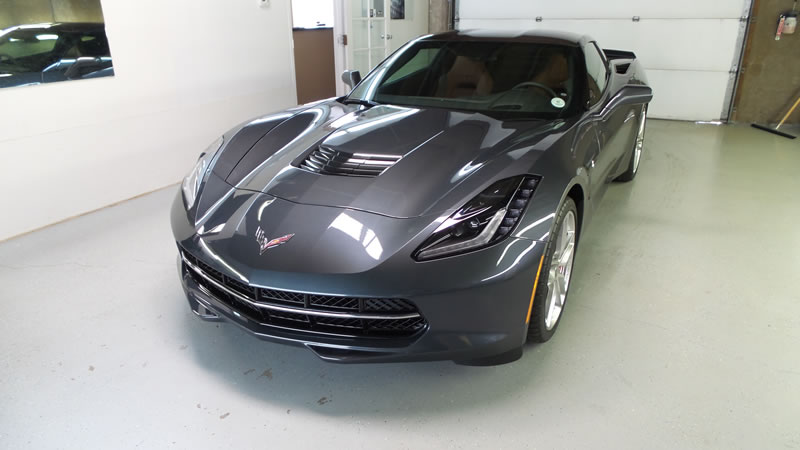 2014 Gray Corvette 24 plat and bumper