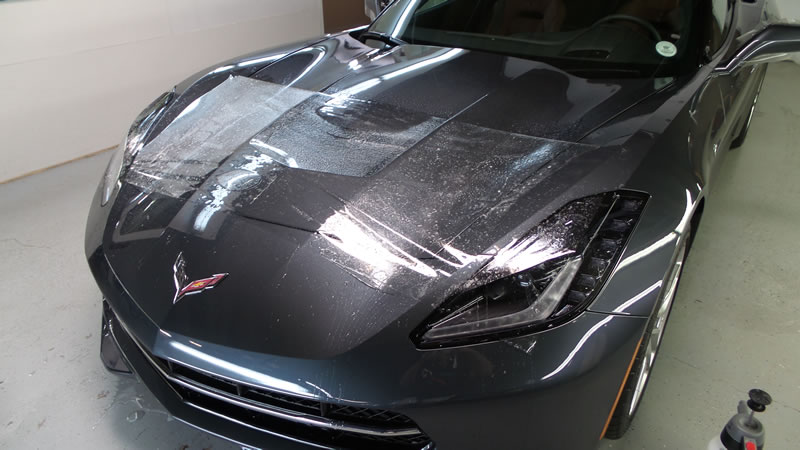 2014 Gray Corvette 24 plat and bumper