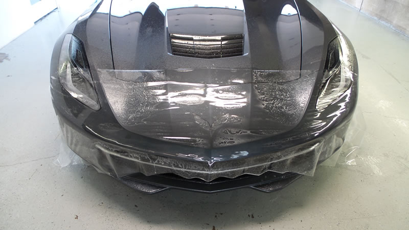 2014 Gray Corvette 24 plat and bumper