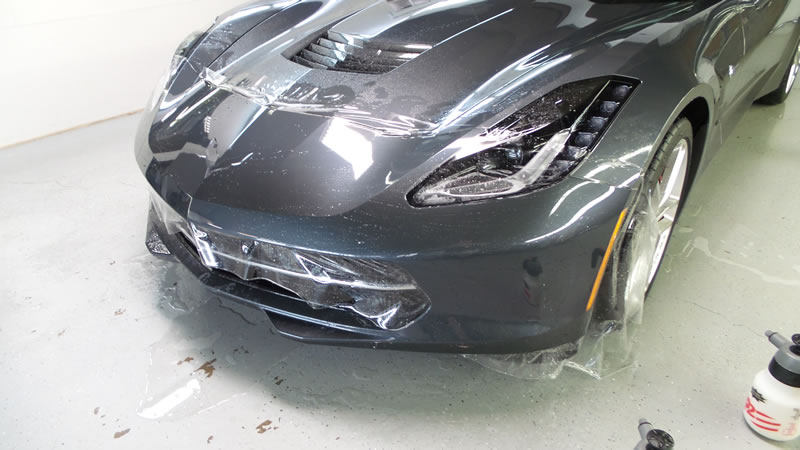 2014 Gray Corvette 24 plat and bumper