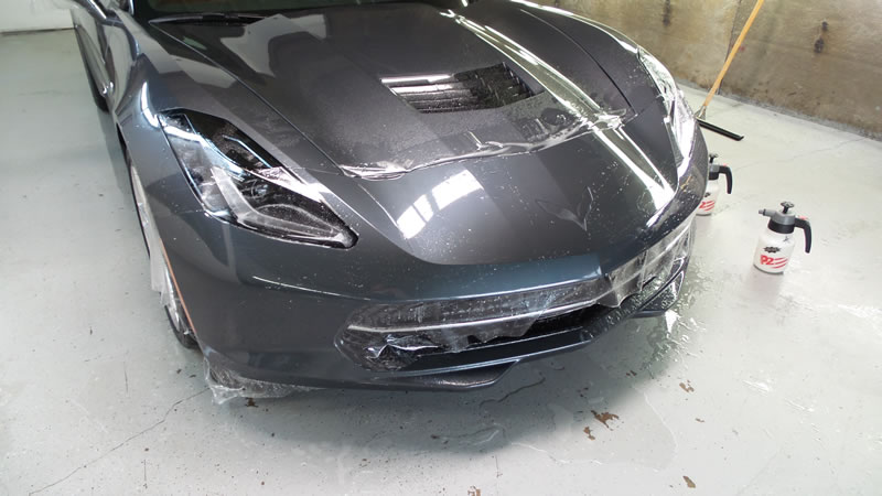 2014 Gray Corvette 24 plat and bumper