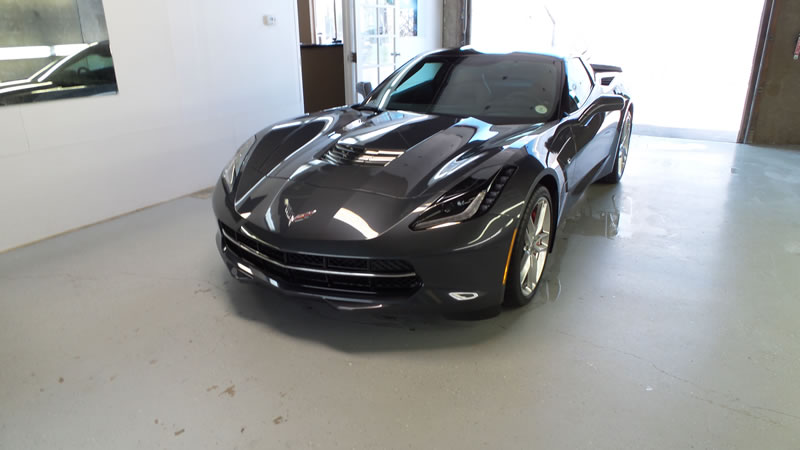 2014 Gray Corvette 24 plat and bumper