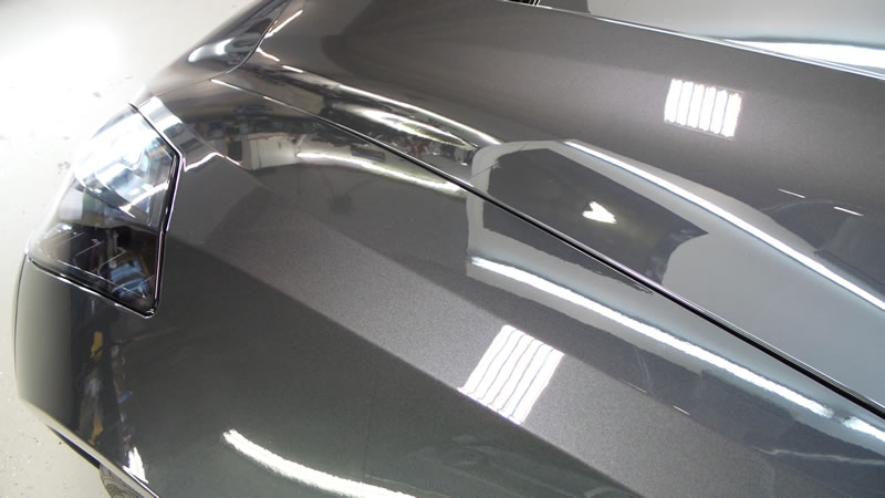 2014 Gray Corvette 24 plat and bumper