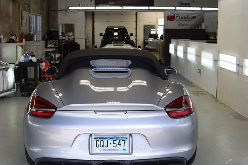 Porsche Boxster spyder full wrap Silver