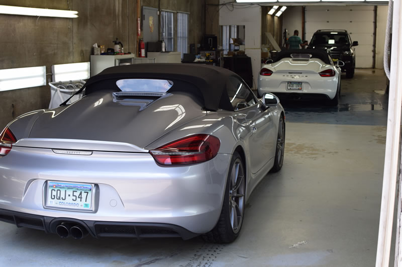 Porsche Boxster spyder full wrap Silver