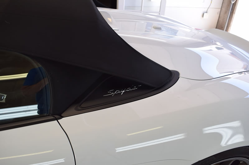 Porsche Boxster spyder full wrap - White