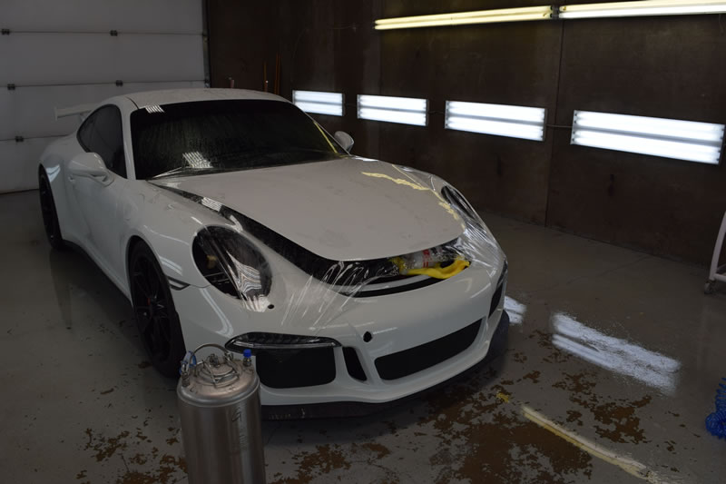 Porsche GT3 full wrap pkg White