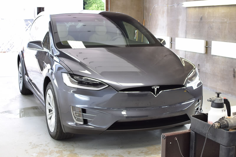 Tesla Model X full wrap pkg grey