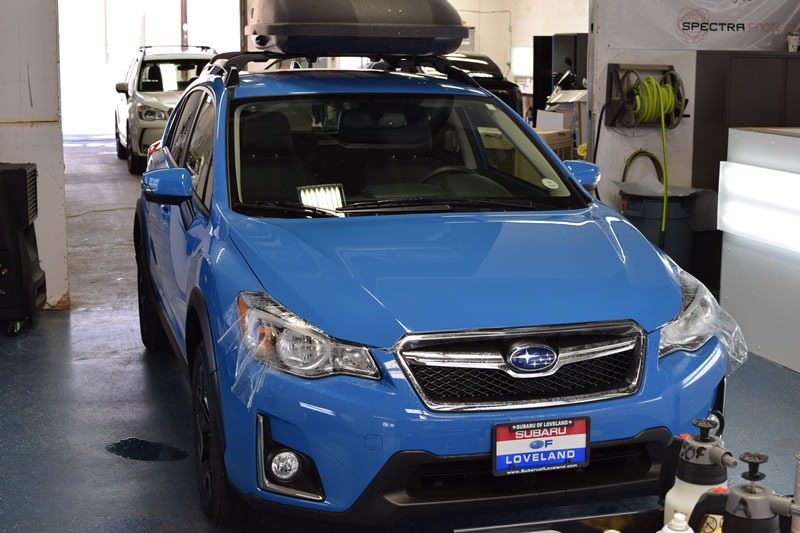 Subaru Crosstrek 18 plat and bumper