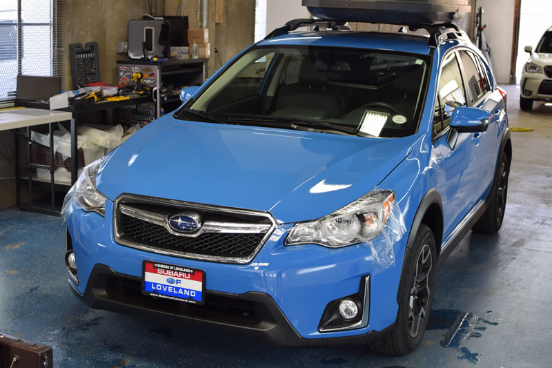 Subaru Crosstrek 18 plat and bumper