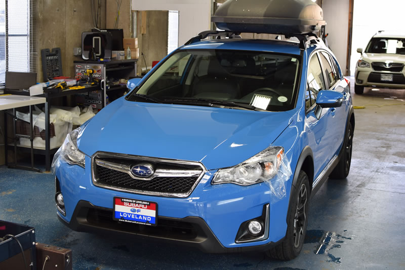 Subaru Crosstrek 18 plat and bumper