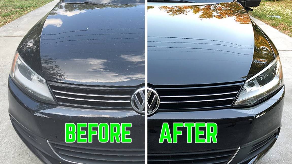 before and after ceramic car coating 