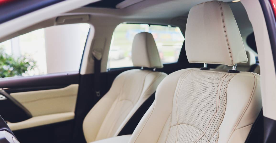 beige leather vehicle seats