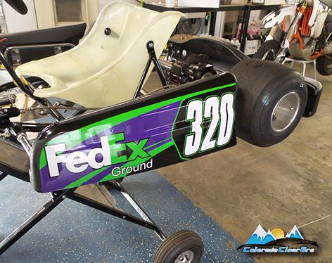 Go cart getting full graphics wrap