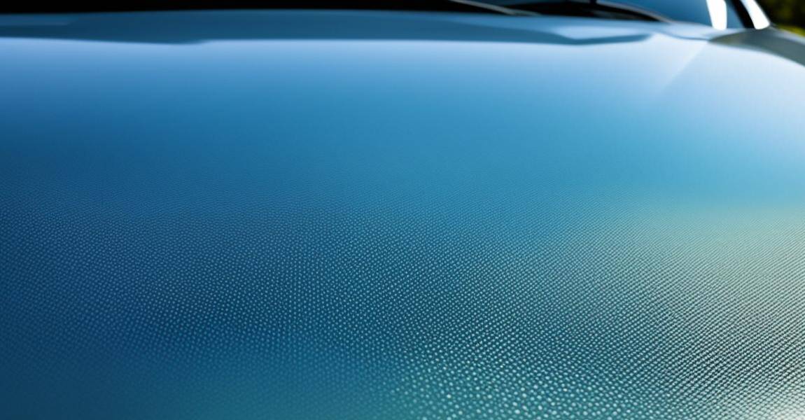 vehicle hood covered with a clear bra