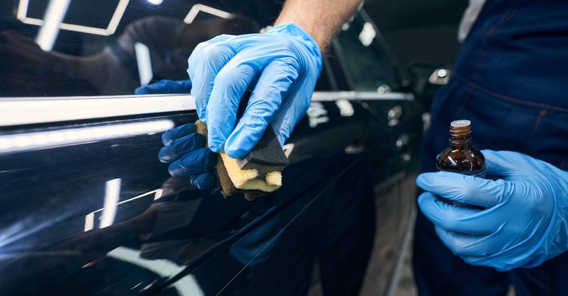 applying ceramic coating (liquid polymer ) onto car