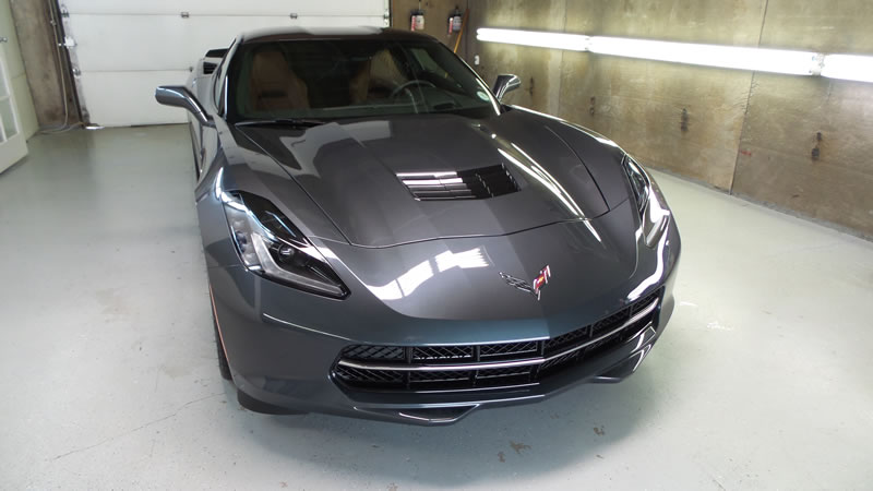 2014 Gray Corvette 24 plat and bumper