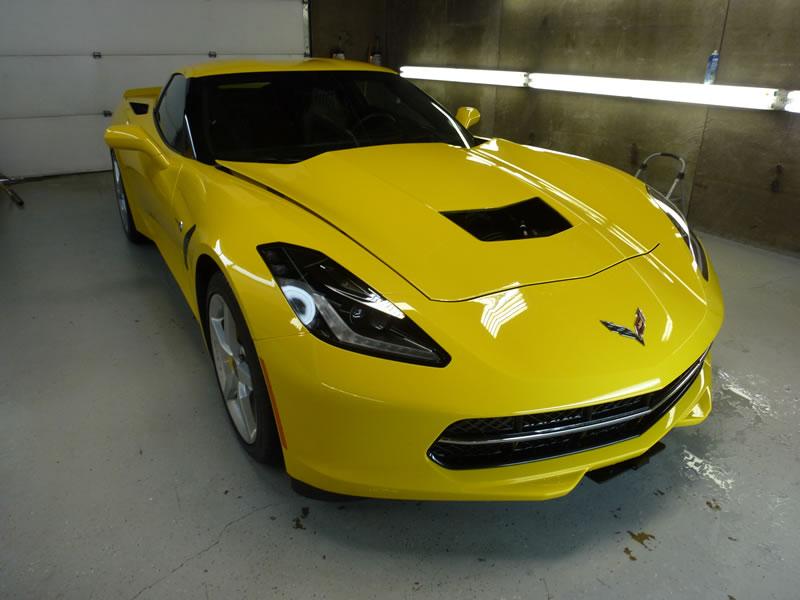 Yellow corvette full wrap package