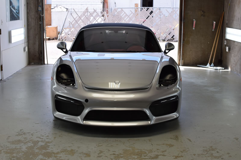 Porsche Boxster spyder full wrap Silver