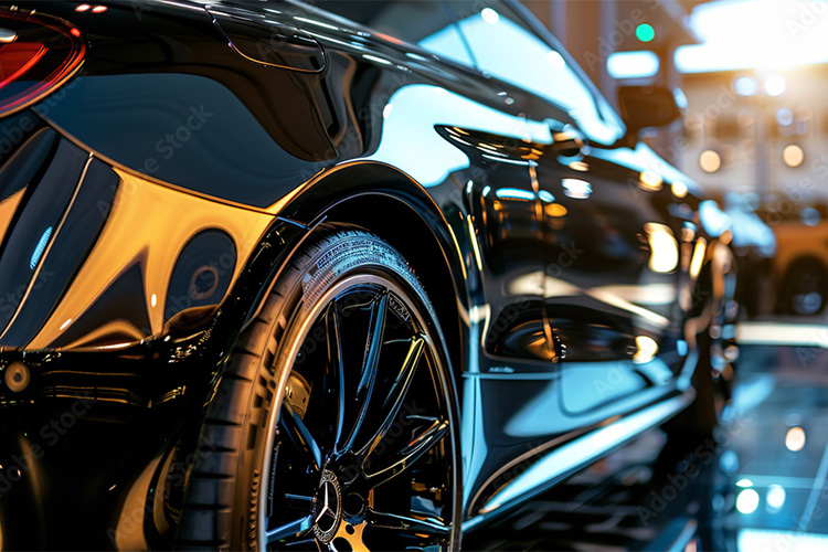 Car with ceramic coating applied